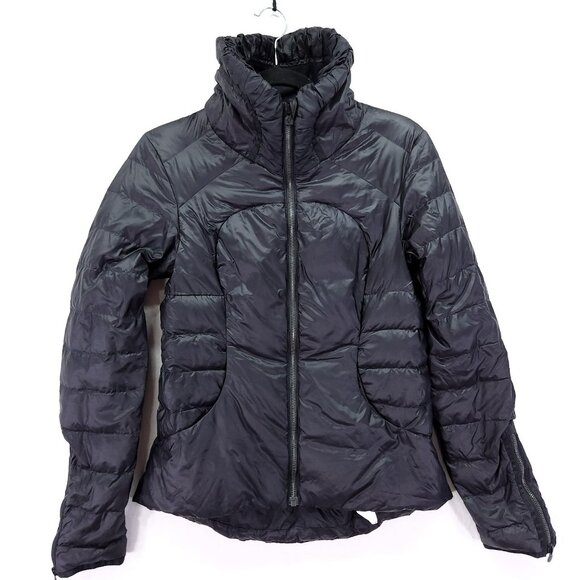 Lululemon Downtown Puffy Jacket Women's 4 Black Lightweight Insulated Down - Picture 2 of 16